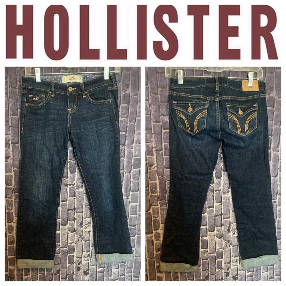 “SoCal Stretch” Skinny Cuffed Denim Crops